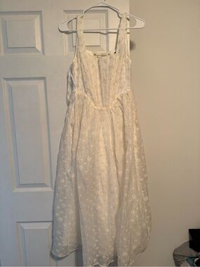 Lulus Cream Corset Back Bridal Dress